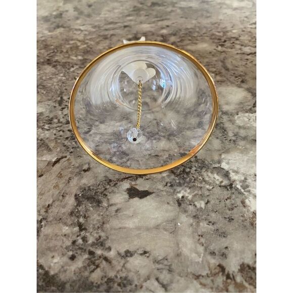 Disney Lenox 1997 Mickey Mouse Clear Etched Bell Stocking Cap Hat with Gift - Picture 3 of 3